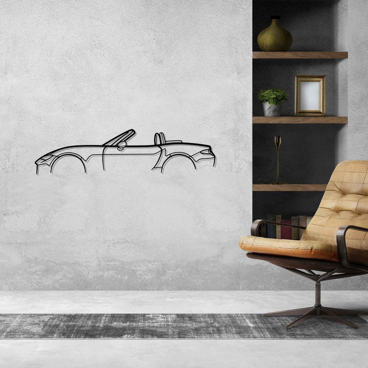 MX-5 ND Silhouette Metal Wall Art