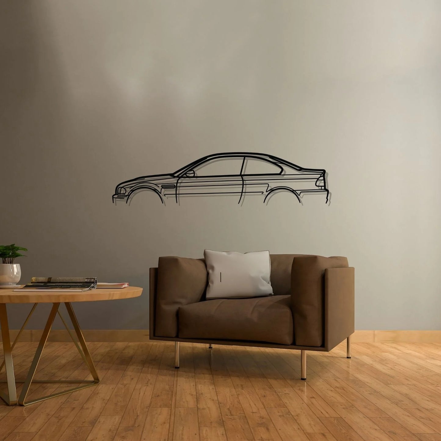 M3 E46 Silhouette Metal Wall Art