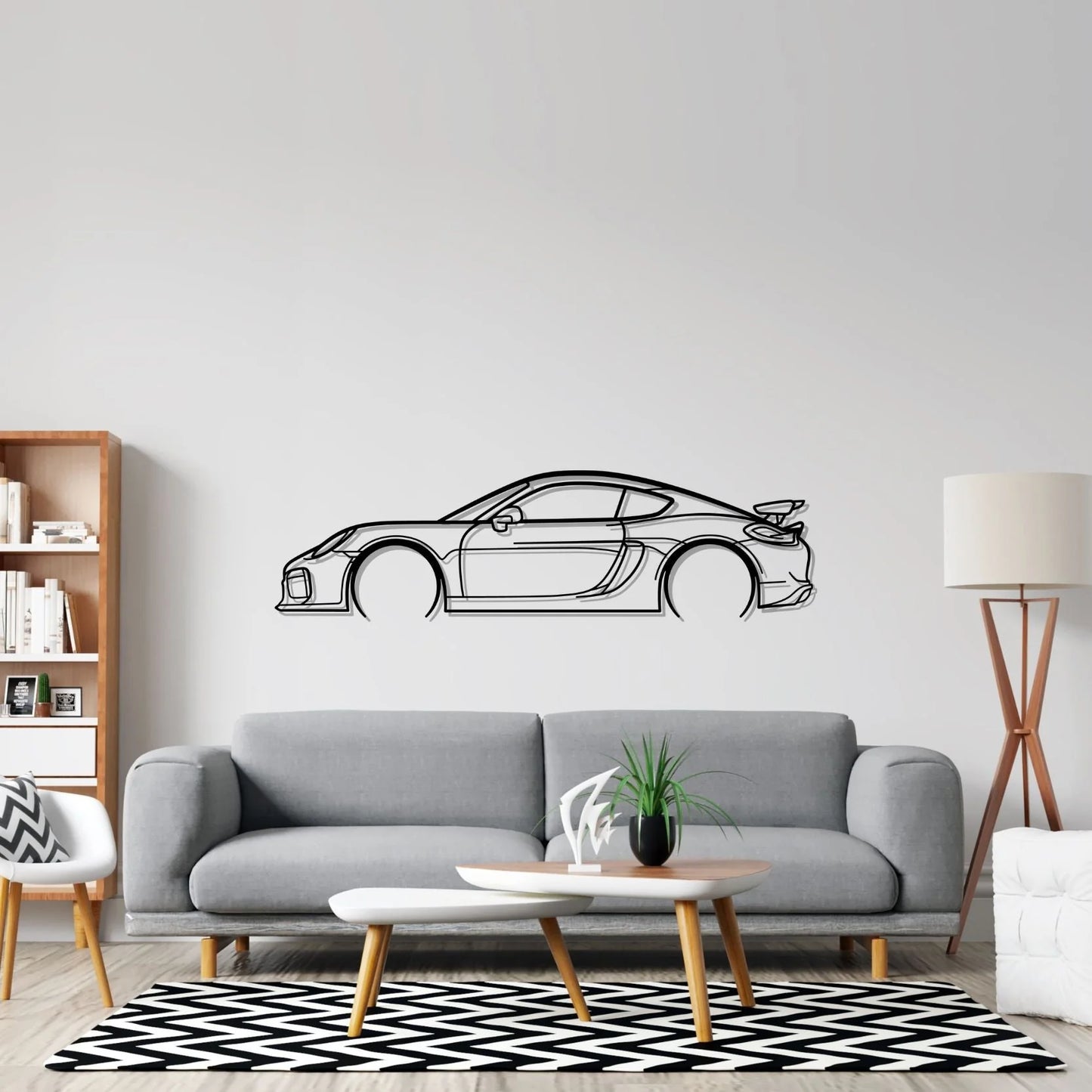Cayman GT4 (981) Silhouette Metal Wall Art