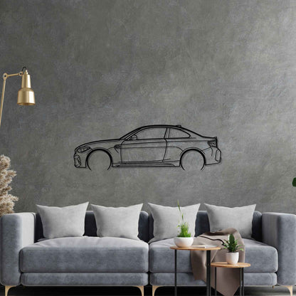 M2 F87 Silhouette Metal Wall Art