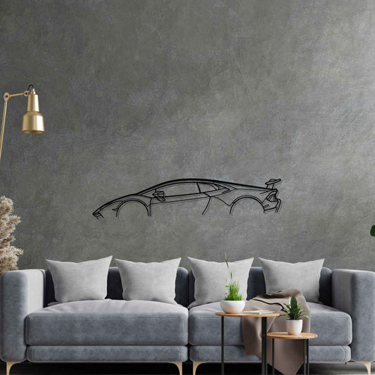 Huracan Performante Silhouette Metal Wall Art