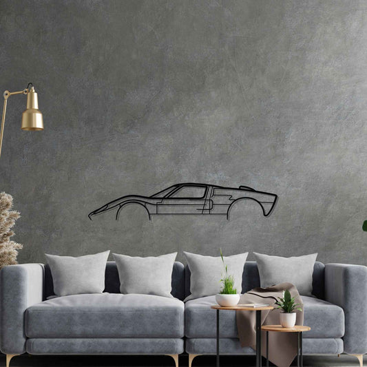 GT-40 Silhouette Metal Wall Art