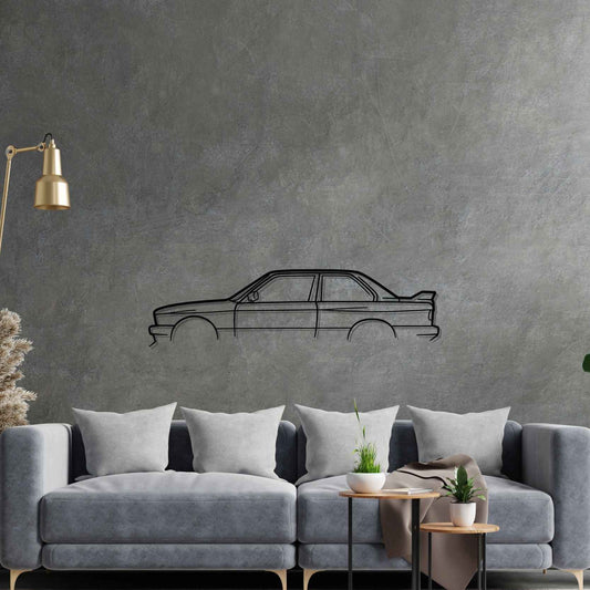 M3 E30 Silhouette Metal Wall Art