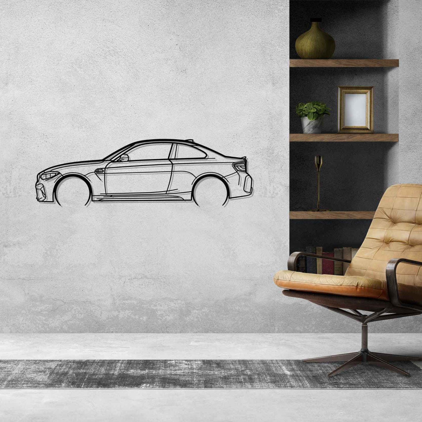 M2 F87 Silhouette Metal Wall Art