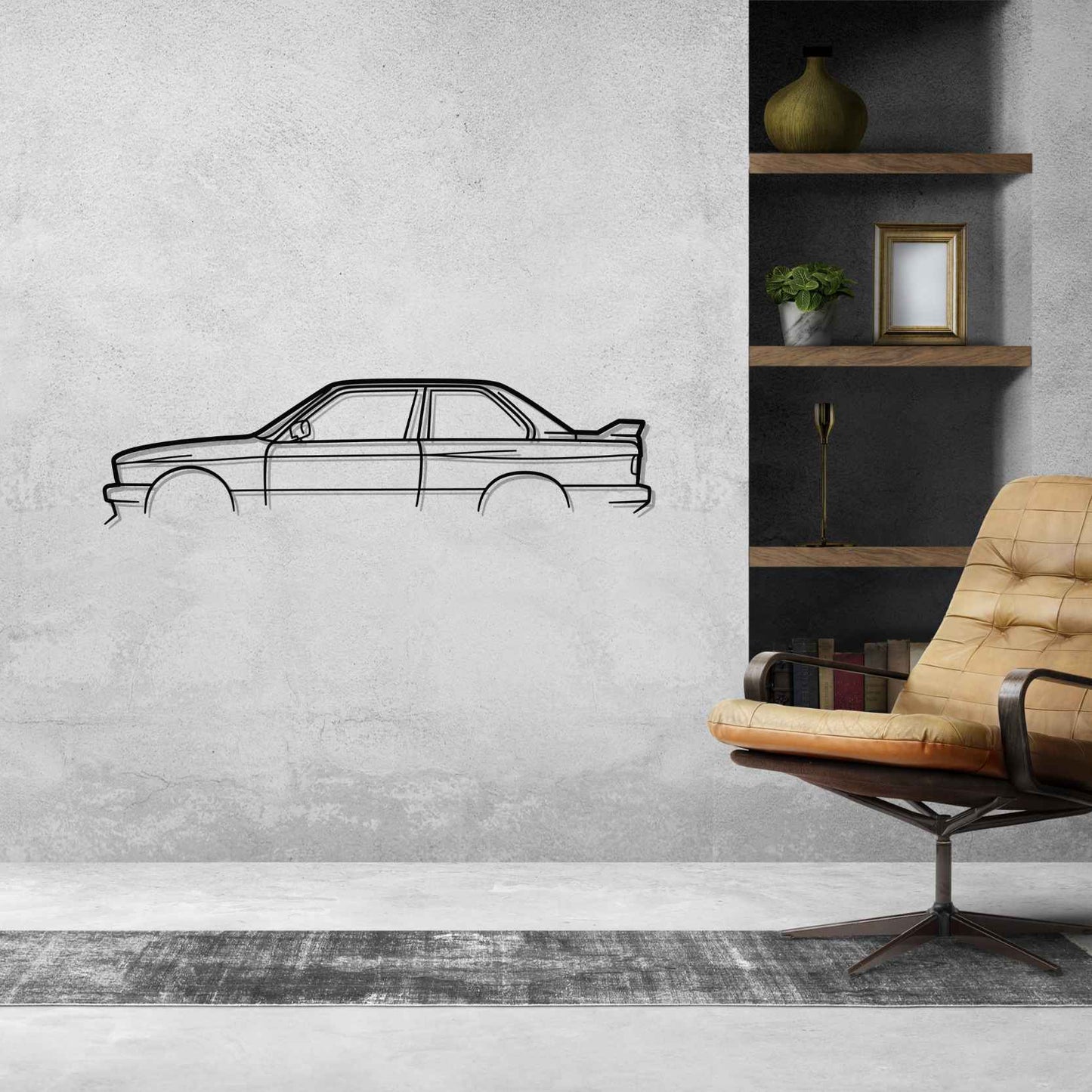 M3 E30 Silhouette Metal Wall Art