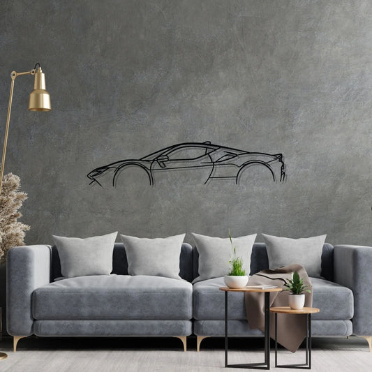 SF90 Stradale Silhouette Metal Wall Art