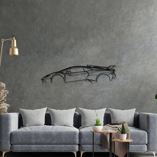 Huracan STO Silhouette Metal Wall Art