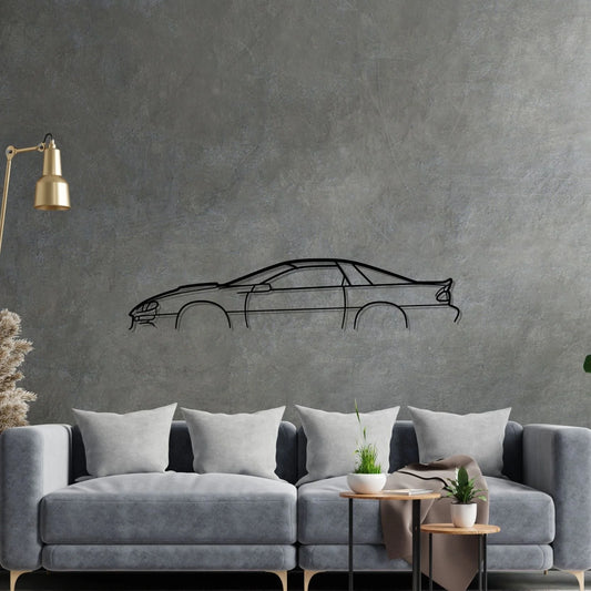 Camaro Z28 4th gen Silhouette Metal Wall Art